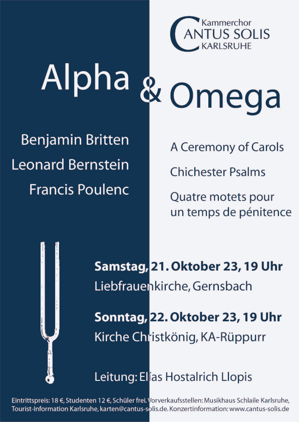 Plakat Konzert Alpha und Omega