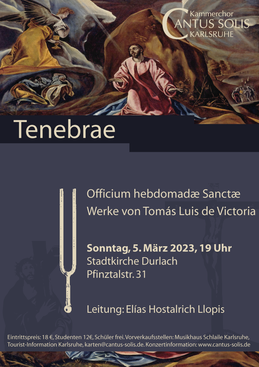 Konzertplakat zum Projekt Tenebrae